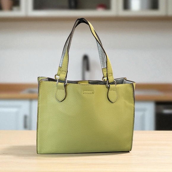 Anne Klein lime green small tote. - Picture 4 of 7